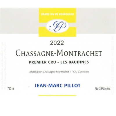 2022 Jean-Marc Pillot Chassagne-Montrachet 1er Cru Les Baudines